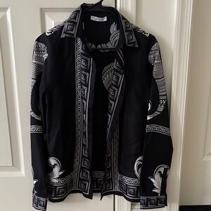 Versace Collection Monochrome Patterned Shirt Authentic